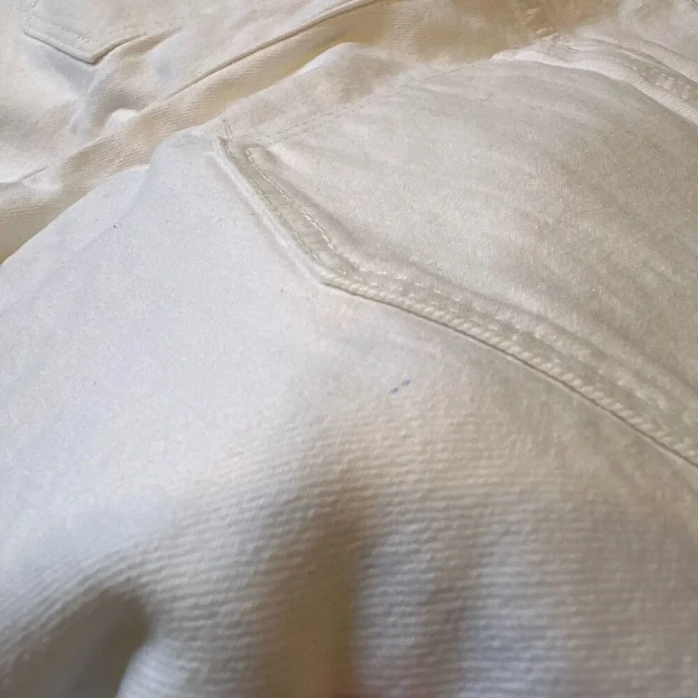 Madewell The High-Rise Slim Boyjean Boyfriend Jeans‎ in Tile White Size 27”
